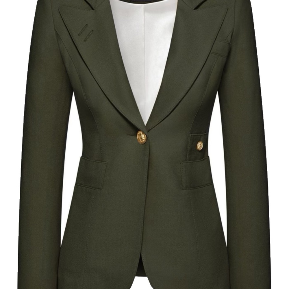 Smythe Duchess Wool Blazer in Army